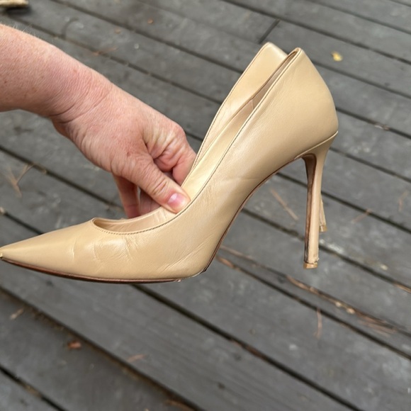 Jimmy Choo Nude Leather Pumps size 39 - Picture 3 of 7